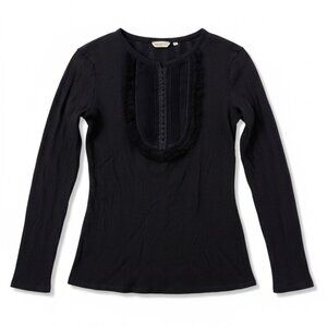 Martin + Osa black long-sleeve top